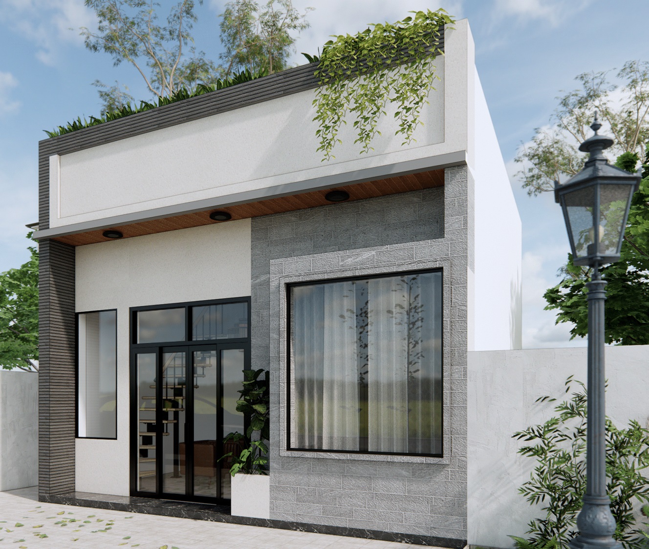 mau son nha dep cap 4 mai bang hien dai