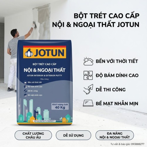 Bột Trét Tường Jotun Ngoài Trời 40kg