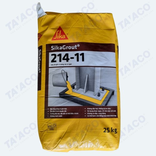 SikaGrout 214 11 Vữa Rót Gốc Xi Măng 25kgsi
