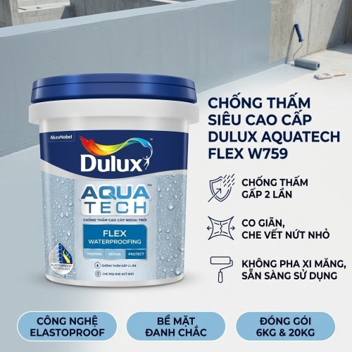 Sơn Chống Thấm Tường Dulux Aquatech Flex W759 20kg