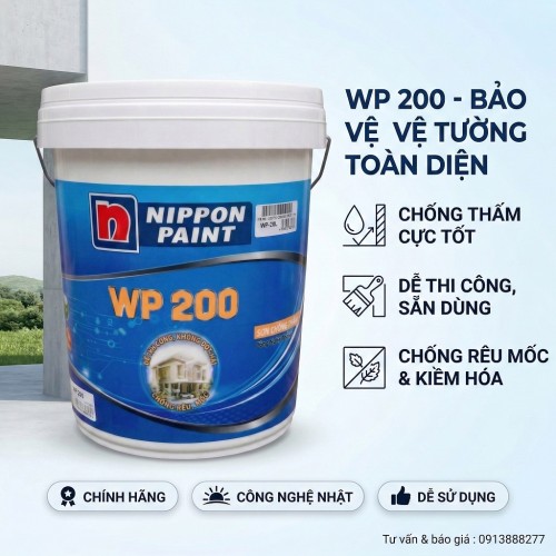 Sơn Chống Thấm Nippon Wp200 Ngoài Trời Thùng 20kg
