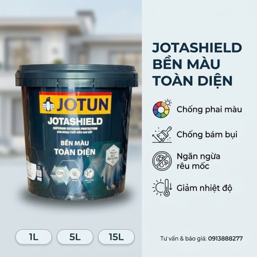 Sơn Jotun Ngoài Trời Jotashield Bền Màu Toàn Diện 15L