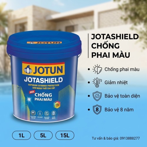 Sơn Jotun Ngoài Trời Jotashield Chống Phai Màu 15L