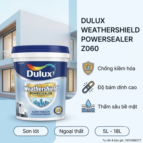 Sơn Lót Ngoài Trời Dulux Weathershield Powersealer Z060 18L