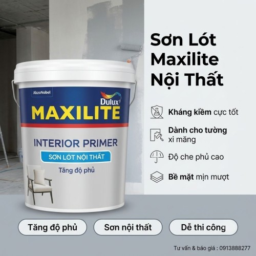 Sơn Lót Maxilite ME4 Chống Kiềm Trong Nhà 15L