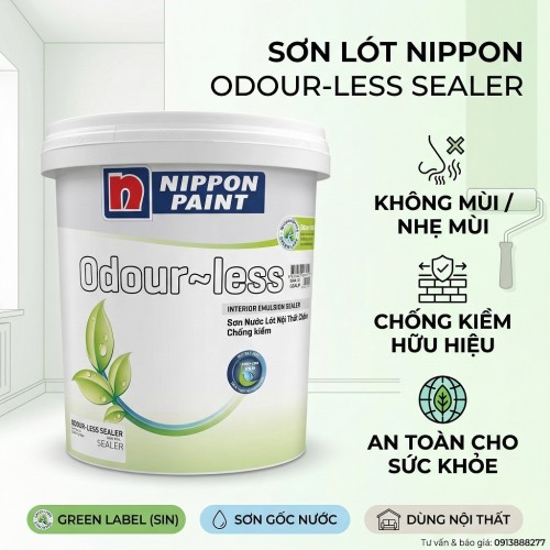 Sơn Lót Trong Nhà Nippon Odour Less Sealer Chống Kiềm 18L