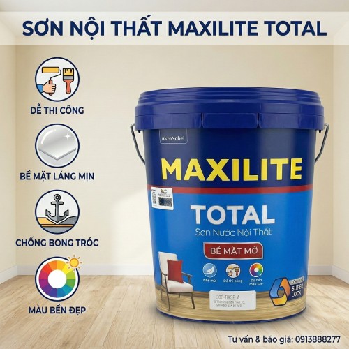 Sơn Maxilite Total 30C Trong Nhà 15L