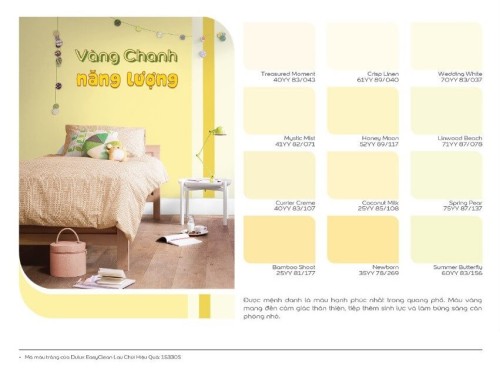 Bảng Màu Sơn Dulux Trong Nhà (Nội Thất)