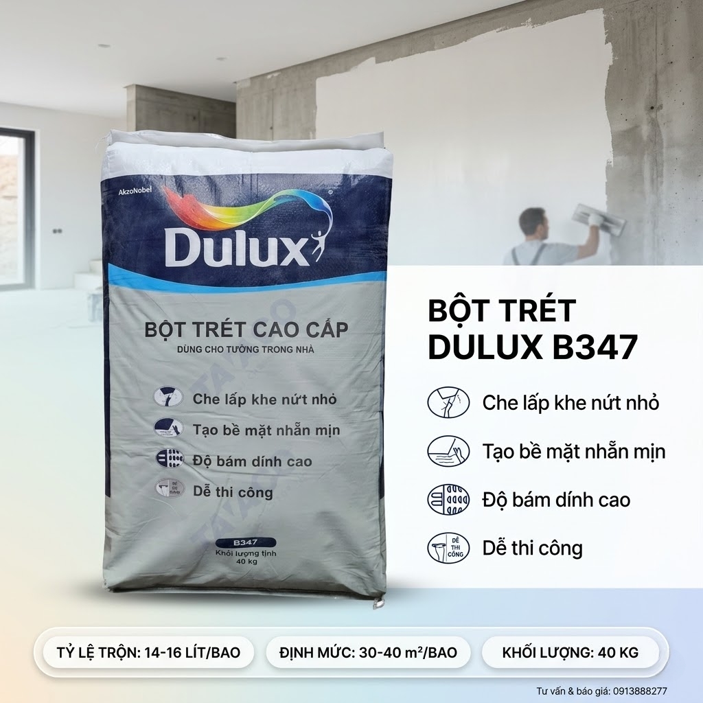 bot tret dulux b347 trong nha bao 40kg