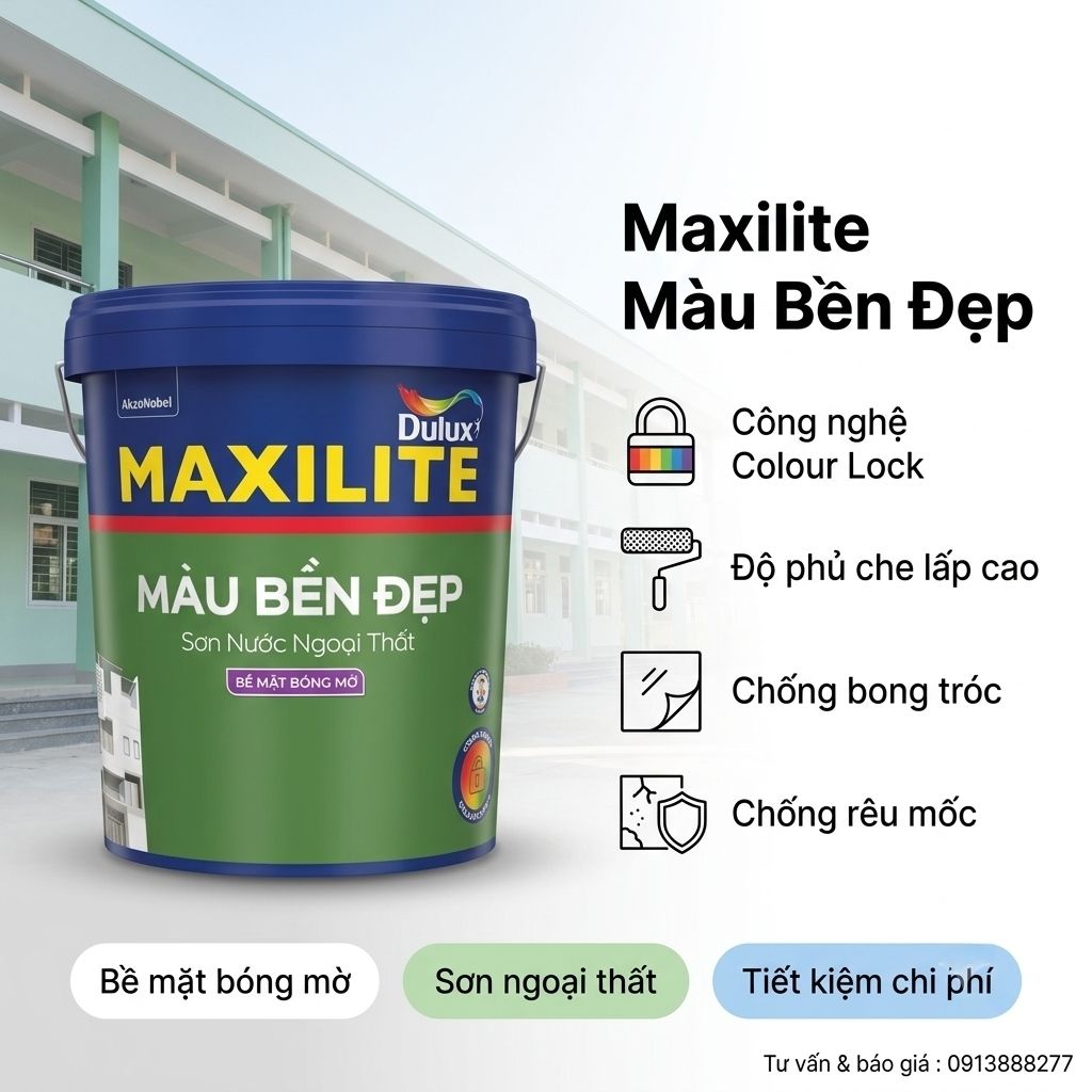 Sơn Maxilite Tough 28C Ngoài Trời 15L