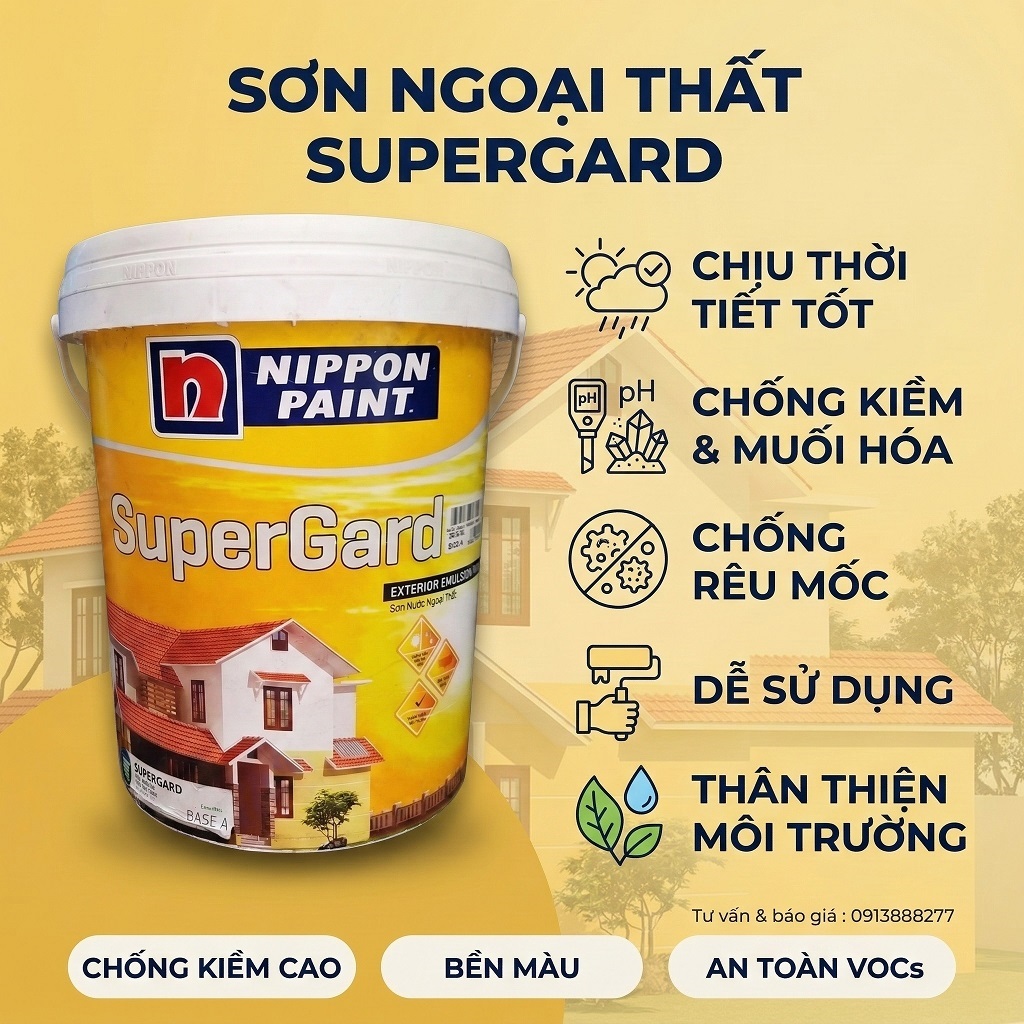 Sơn Nippon Ngoài Trời SuperGard 17L
