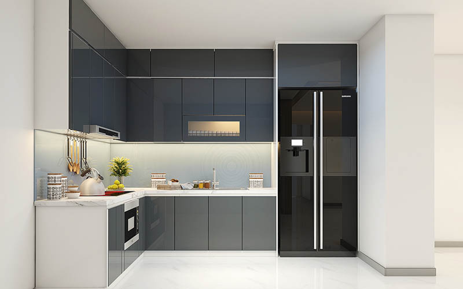 phong bep mau xam khoi