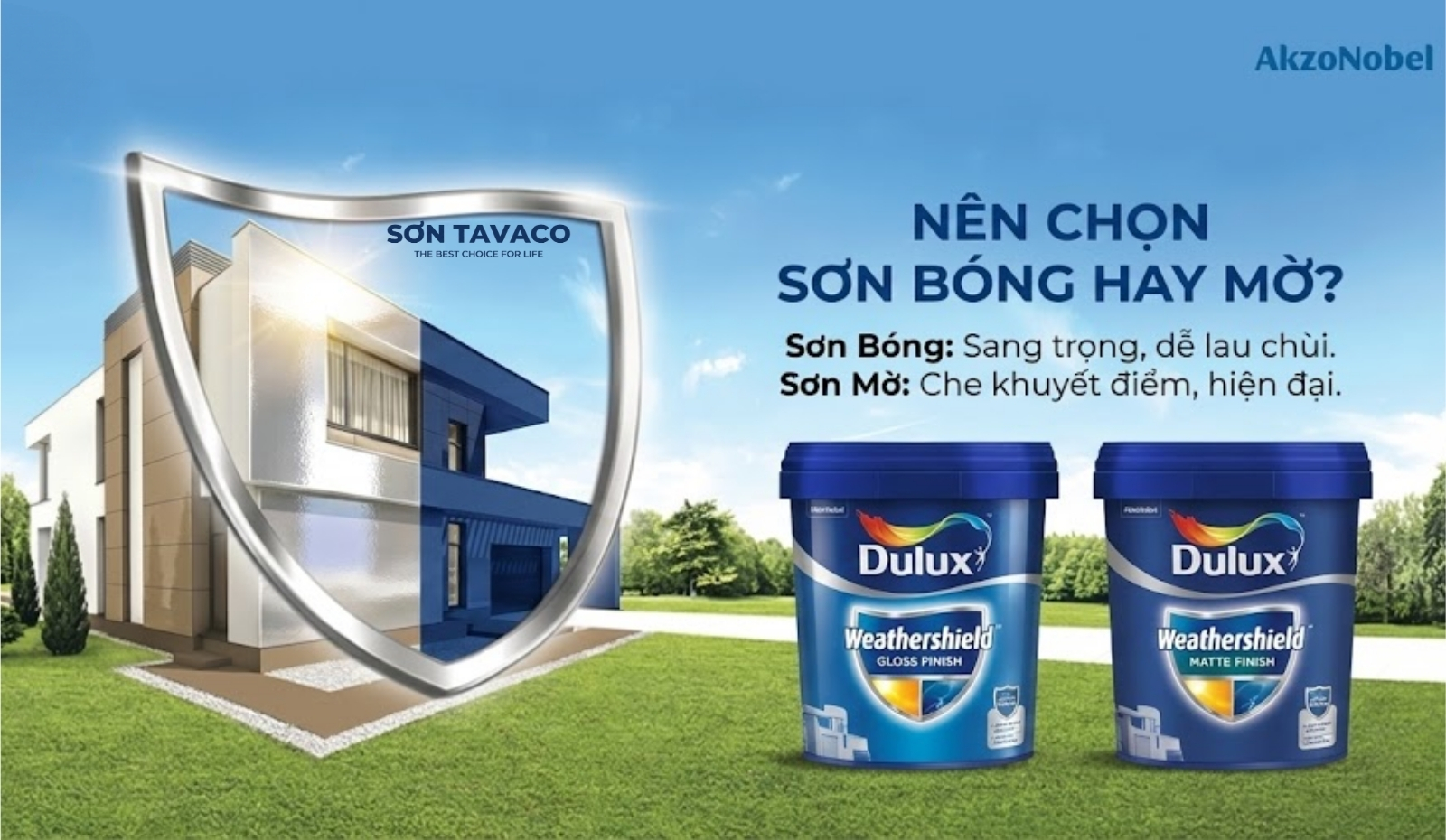 nen chon son dulux weathershield ngoai troi bong hay mo