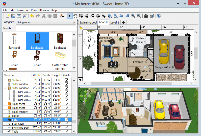 Phan mem Sweet Home 3D